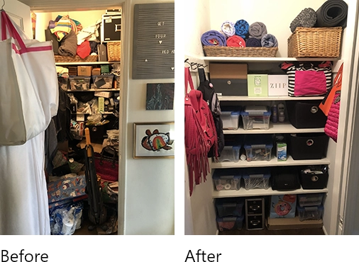 Hallway Closet Organization