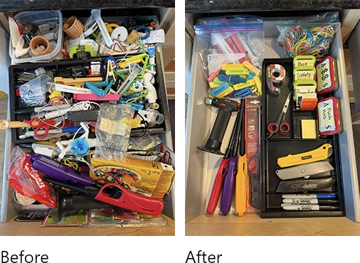 Junk Drawer Organization